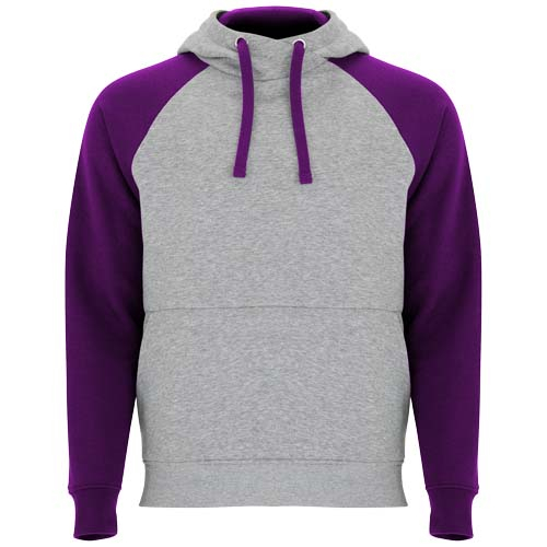 Sweat à capuche personnalisable - Badet Gris et Violet